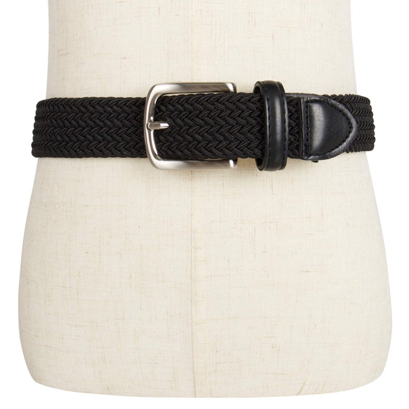 Dockers Big Boys Dockers Big Boys' Braided Elastic-web Stretch Belt, Black, Small - Image 5